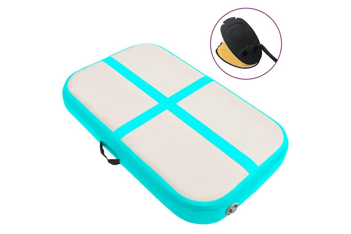 Vidaxl Inflatable Gymnastics Mat With Pump 60x100x10 Cm Pvc Green