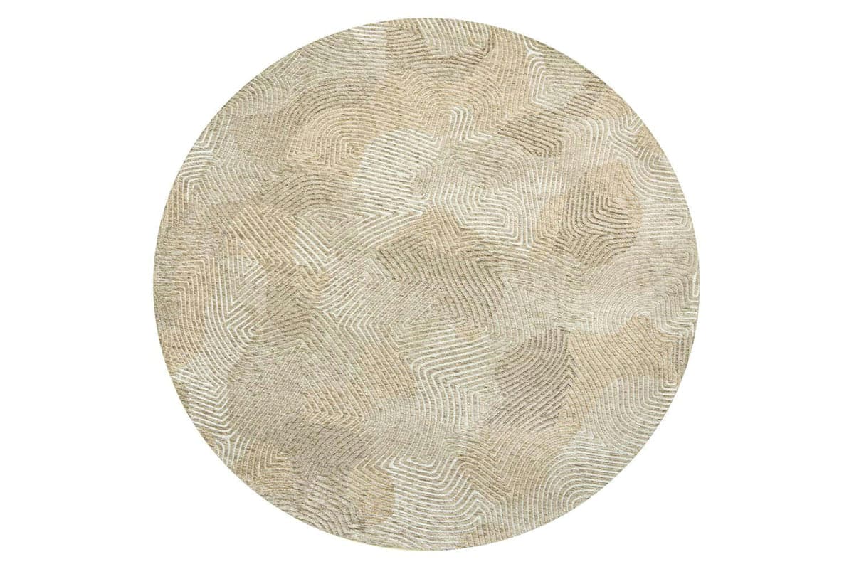 Louis De Poortere | Coral Indoor Eco Round Rug | Beige | 140 x 140 cm