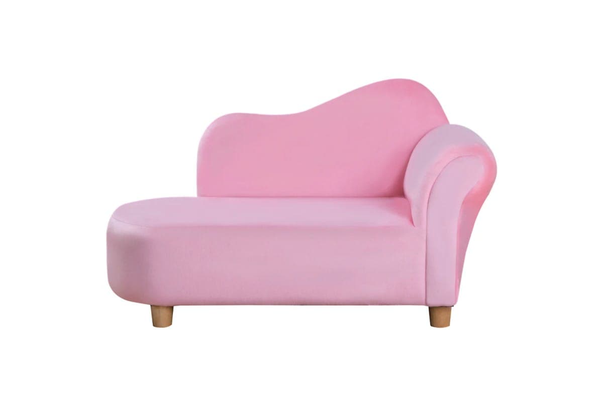 Homcom Toddlercouch Wooden Frame Kids Sofa | Pink