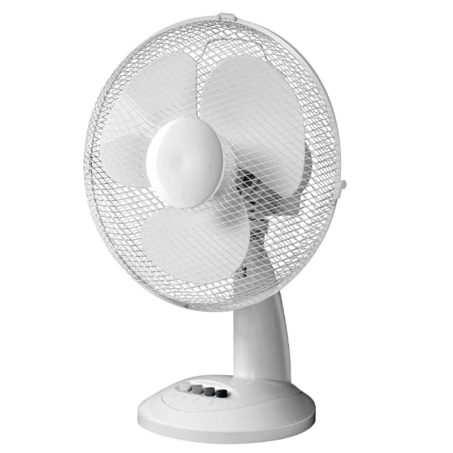 Daewoo 12" Oscillating Desk Fan | White | 859546