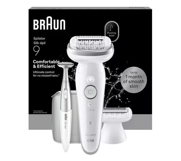 BRAUN Silk-épil 9 SE9-241 Wet & Dry Epilator - Silver