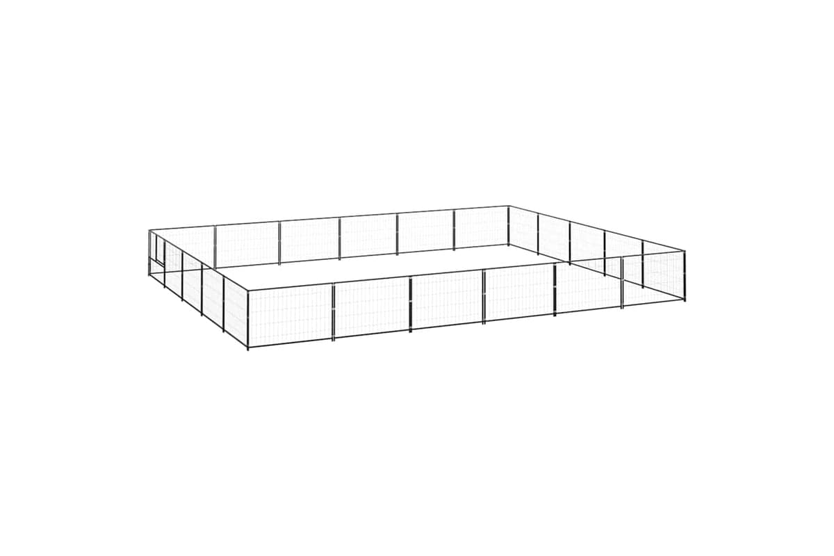 Vidaxl 3082158 Dog Kennel Black 30 M2 Steel