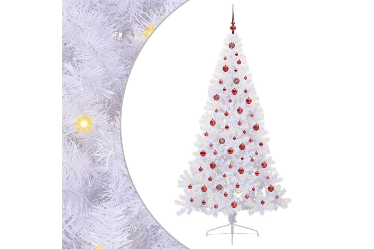 Vidaxl Artificial Christmas Tree With Stand White 210 Cm Pvc And Steel