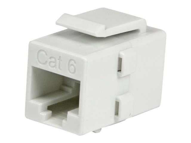 STARTECH.COM - Startech White Cat 6 RJ45 Keystone Jack Network Coupler F/F - RJ45 Coupler - Cat6 Coupler - F/F Cat6 Keystone Jack White Modular (C6KEYCOUPLWH) - network coupler - white