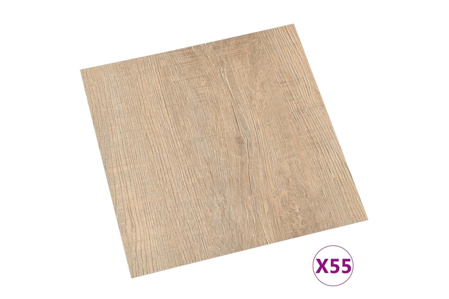 Vidaxl Self-adhesive Flooring Planks 55 Pcs Pvc 5.11 Sq M Brown