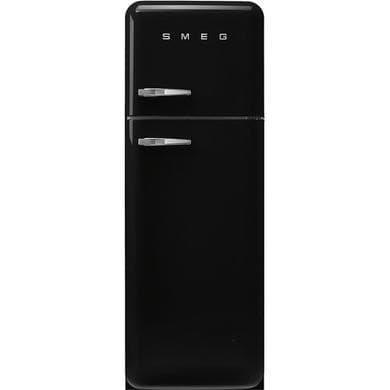 Refurbished Fifties Style Right Hand Hinge Top Mount Fridge Freezer - Black