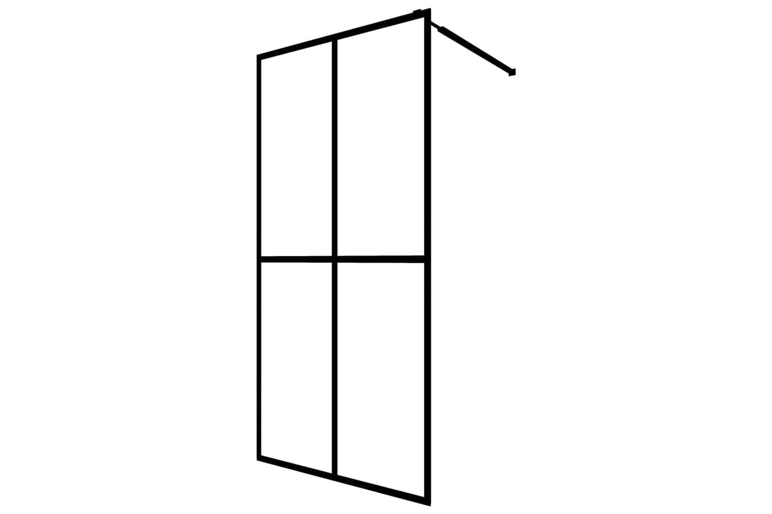 vidaXL 145692 Walk-in Shower Screen Frosted Tempered Glass 118x190cm