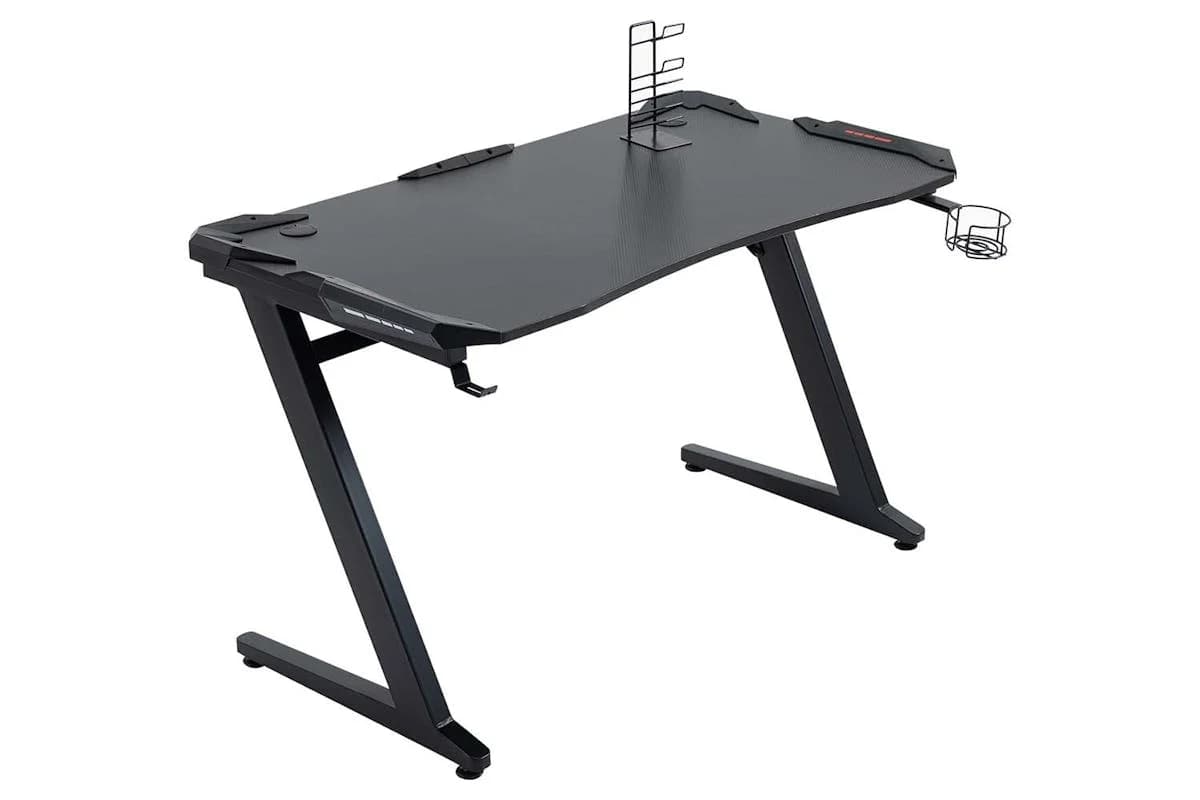 Homcom Gaming Desk with Cup Holder | Black