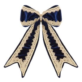 Navy Velvet Pre-Tied Bow 44cm