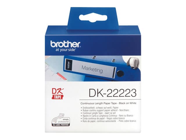 BROTHER - DK CONTINUOUS LABELS WHITE F/ QL-500/550 PAPER 30.48M 50MM