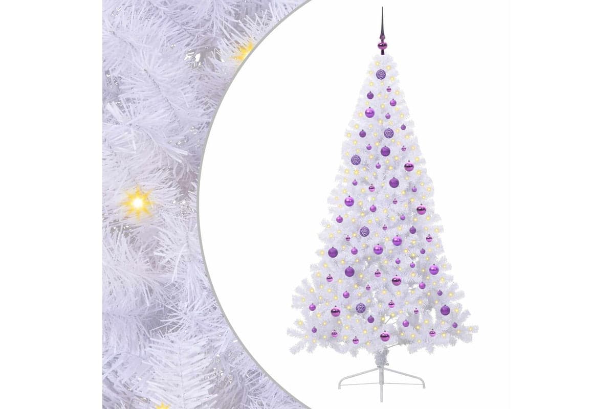 Vidaxl Artificial Christmas Tree With Stand White 210 Cm Pvc And Steel