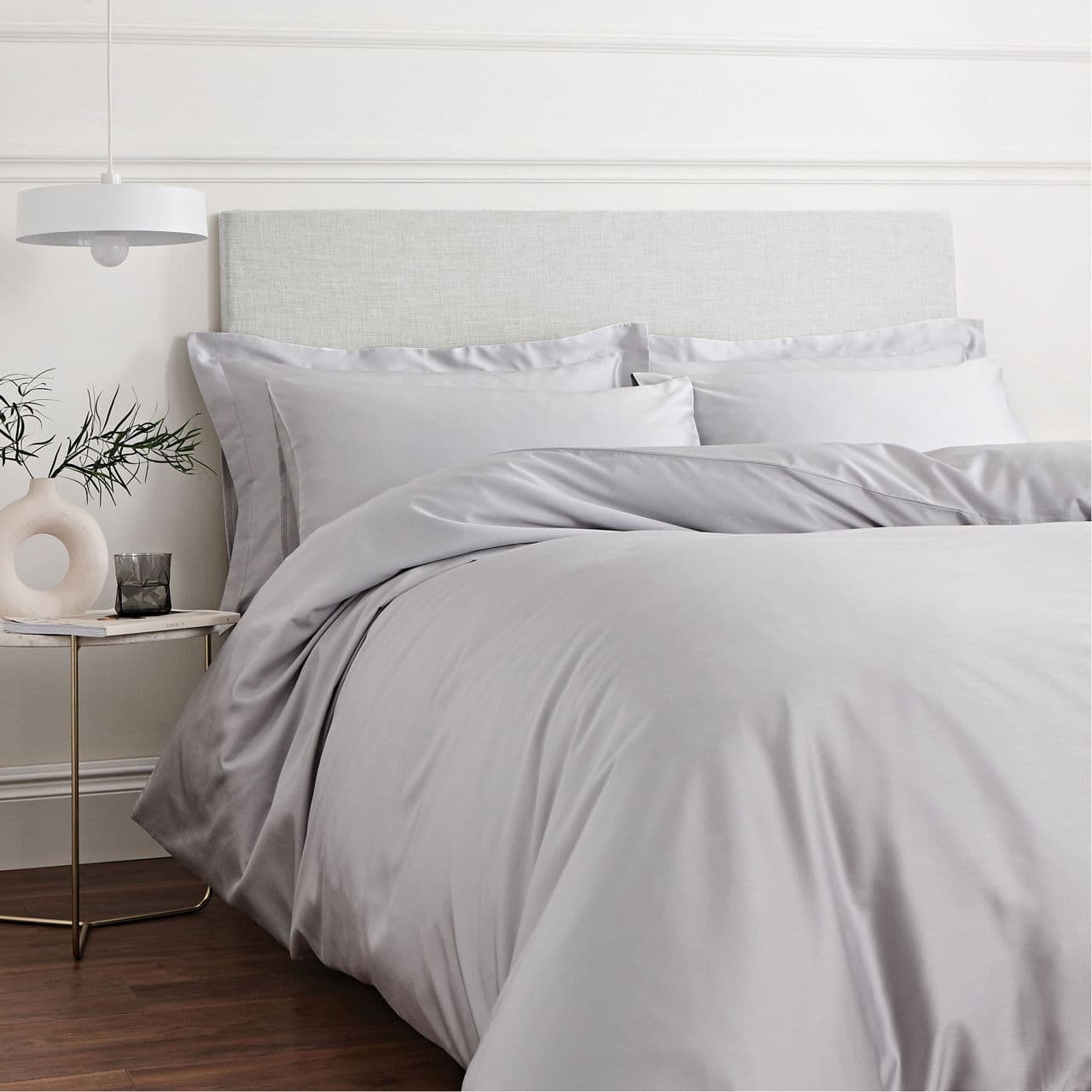 Sateen Coordinated Bedding Dove Grey