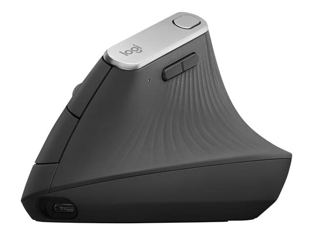 LOGITECH - MX Vertical - vertical mouse - USB, Bluetooth, 2.4 GHz - graphite