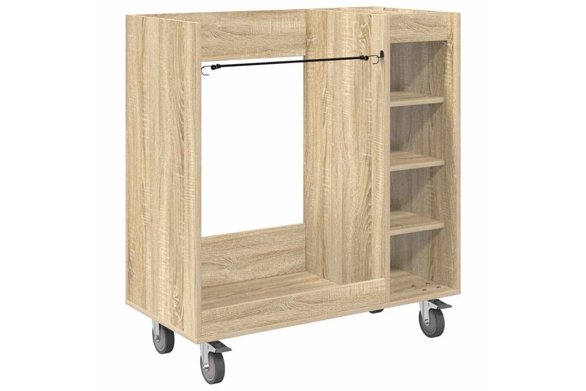 Vidaxl Golf Cabinet With Wheel Plain Sonoma Oak 90 X 45 X 98 Cm