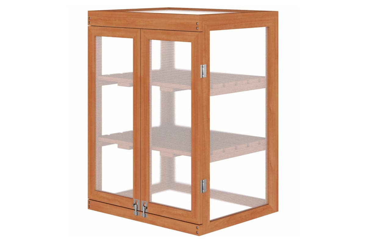 Outsunny 3-Tier Outdoor Garden Wooden Greenhouse | Natural Wood