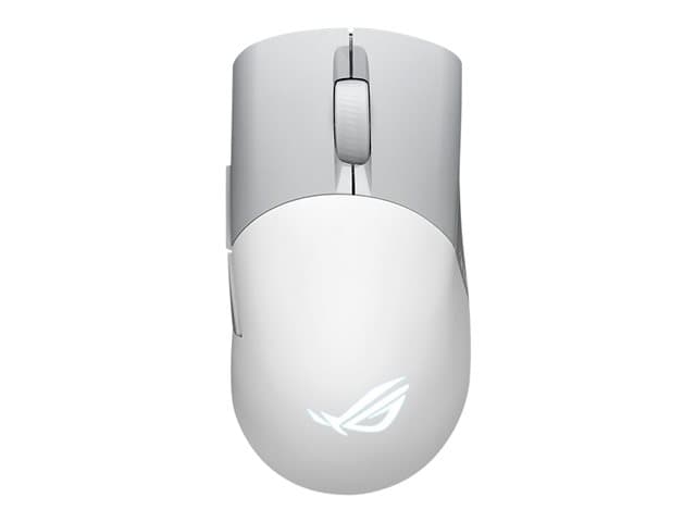 ASUSTEK - ASUS ROG Keris Wireless AimPoint - mouse - 2.4 GHz, USB 2.0, Bluetooth 5.1 LE - moonlight white