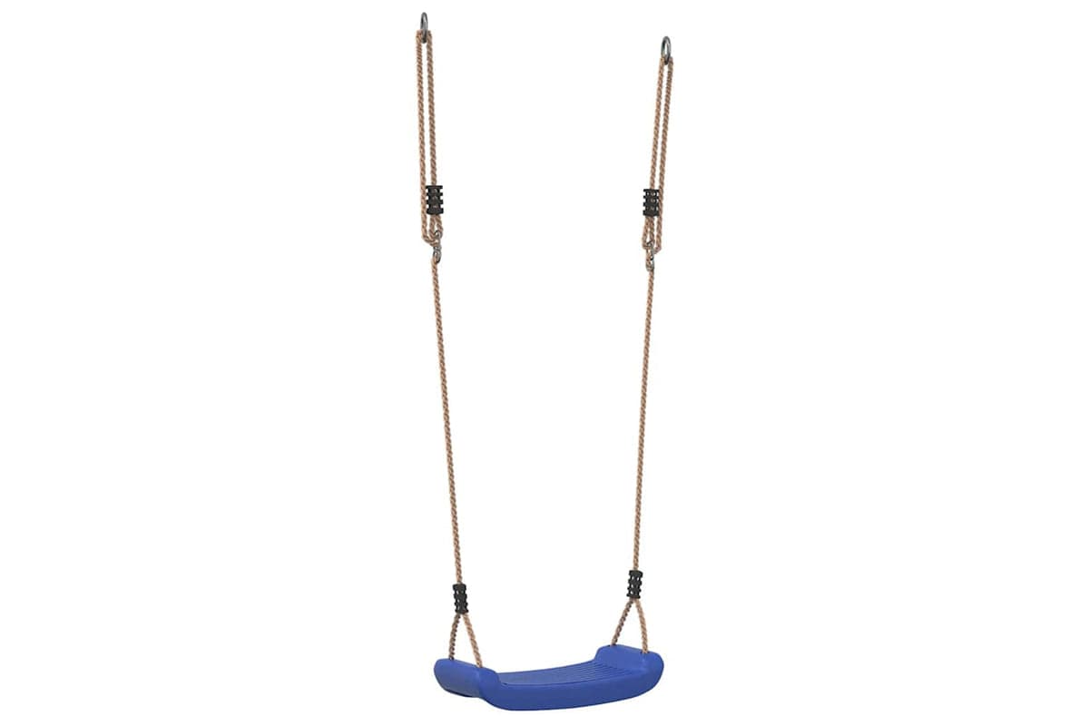 Vidaxl Outdoor Swing Seat For Kids Single With Adjustable Rope Blue