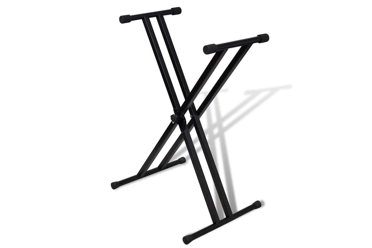 vidaXL 70030 Adjustable Double Braced Keyboard Stand X-frame