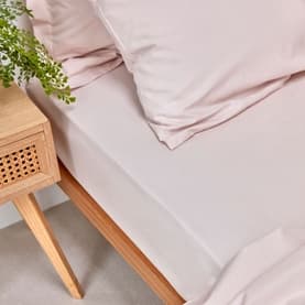 200 Thread Count Percale Fitted Sheet Powder Pink
