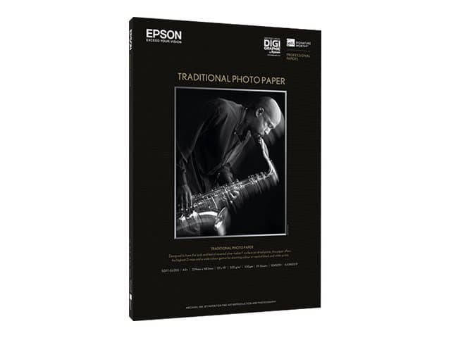 EPSON - Traditional Photo Paper - photo paper - 25 sheet(s) - A4 - 330 g/m²
