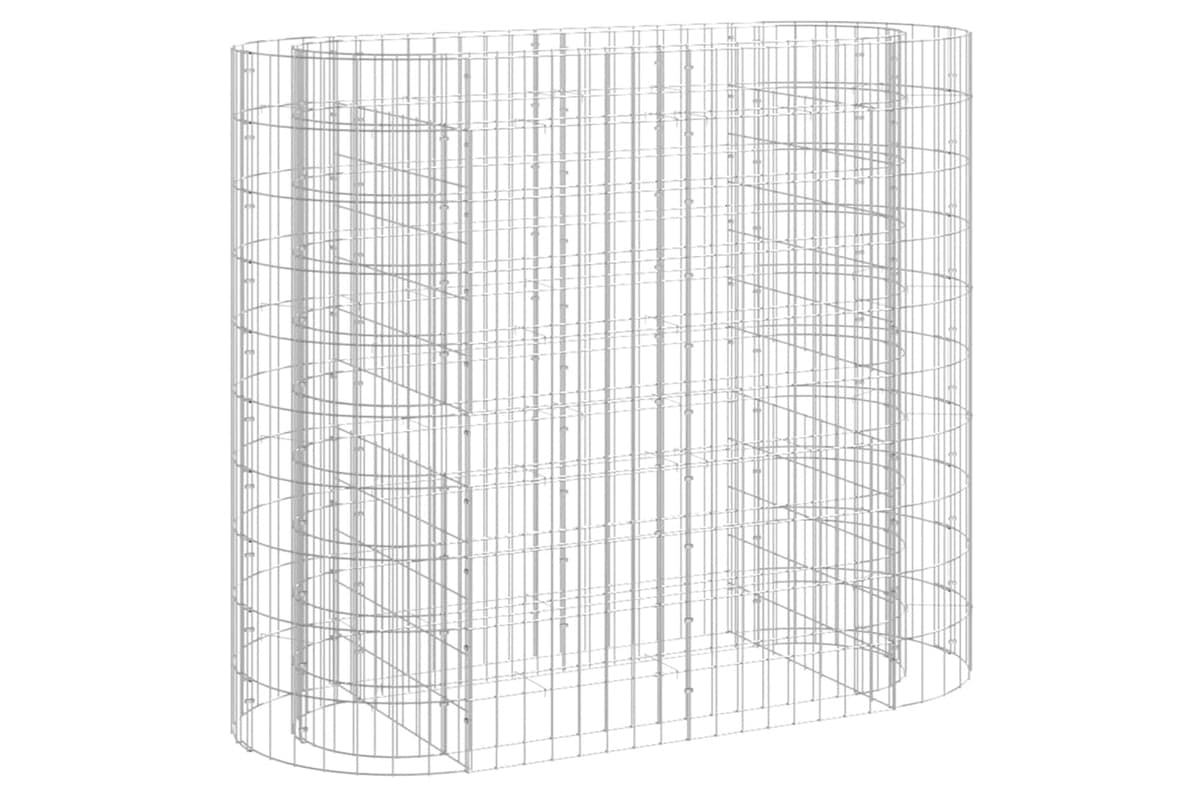 vidaXL 152032 Gabion Raised Bed Galvanised Iron 120x50x100cm