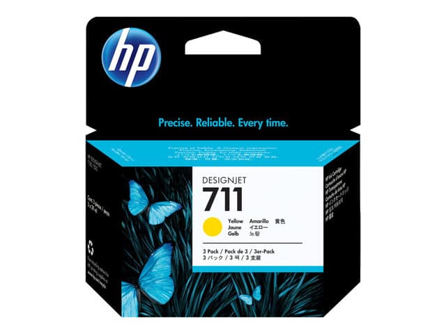 HP - 711 - 3-pack - yellow - original - DesignJet - ink cartridge