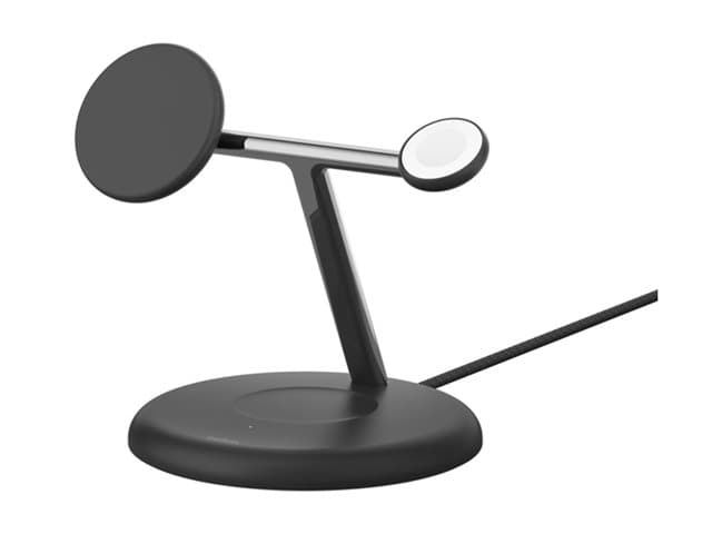 BELKIN - BoostCharge Pro 3-in-1 wireless charging stand - magnetic with Qi2 - + AC power adapter - 15 watt
