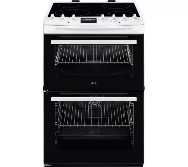 AEG 6000 SteamBake CCX6740ACW 60 cm Electric Ceramic Cooker - White