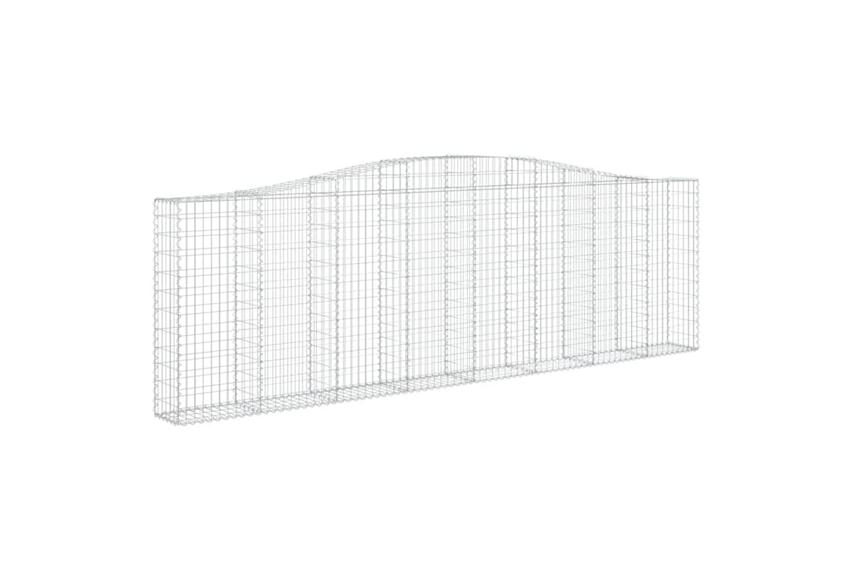 vidaXL 153406 Arched Gabion Basket 400x30x120/140cm Galvanised Iron