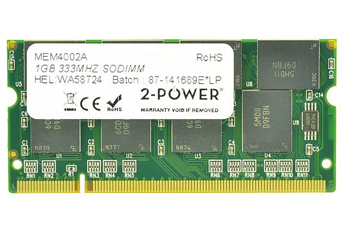 2-Power 1GB PC2700 333MHz SODIMM