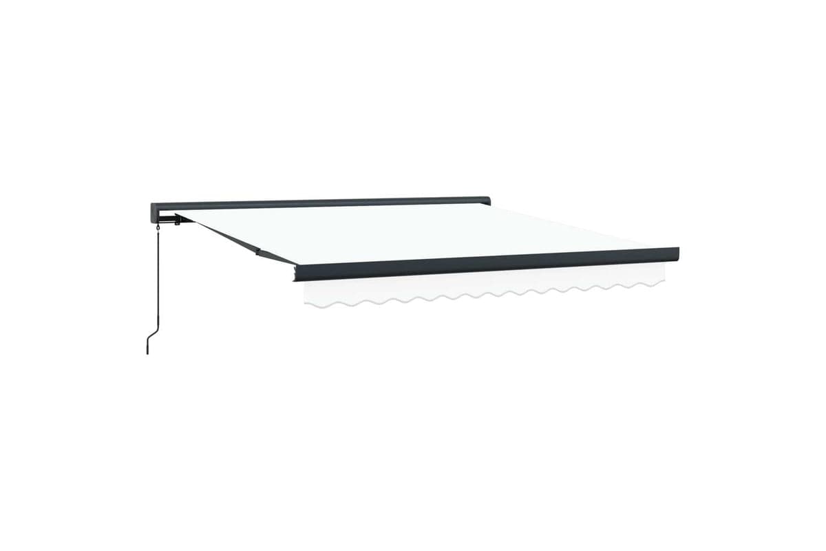 Vidaxl Retractable Awning White 350 X 250 Cm Fabric And Metal