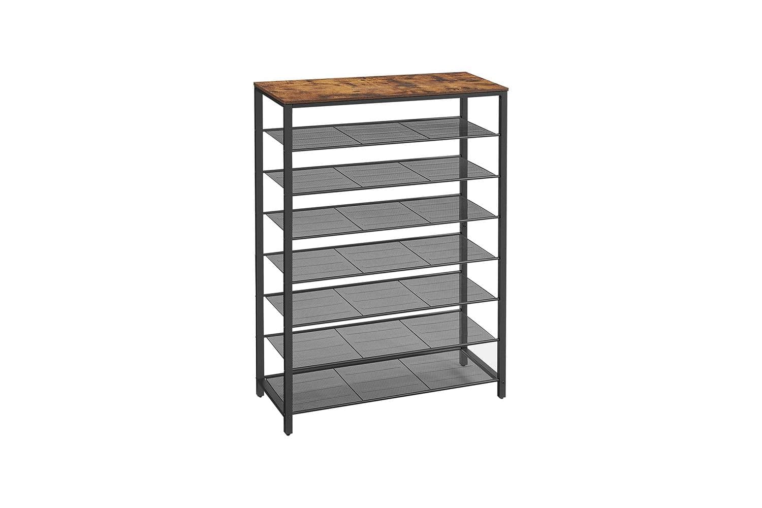 Vasagle  Shoe Rack With 7 Metal Shelves | Black