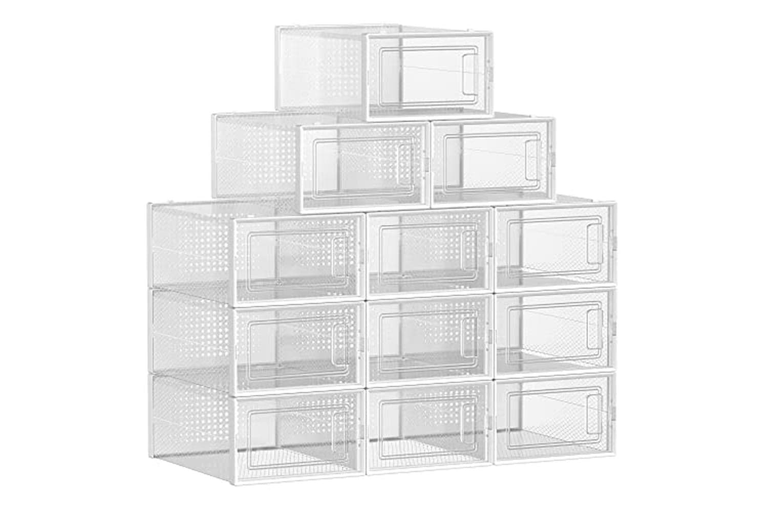 Songmics LSP12SWT Shoe Boxes | Set of 12