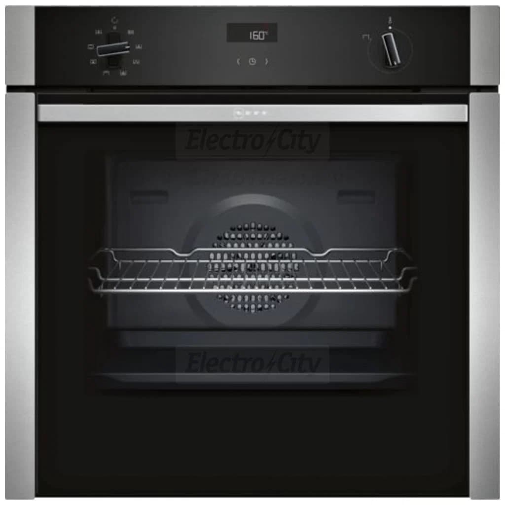 Neff N 50 71 Litre Electric Built-in Slide & Hide Oven | Stainless Steel