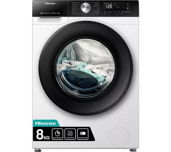 HISENSE 3S Series WF3S8043BW WiFi-enabled 8 kg 1400 Spin Washing Machine - White