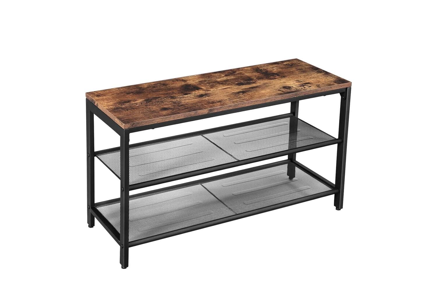 Vasagle Shoe Rack With Mesh Shelves | Rustic Brown