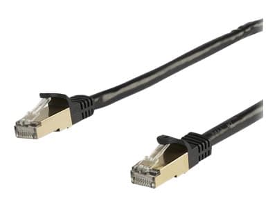 STARTECH.COM - Startech 10m CAT6A Ethernet Cable, 10 Gigabit Shielded Snagless RJ45 100W PoE Patch Cord, CAT 6A 10GbE STP Network Cable w/Strain Relief, Black, UL Certified Wiring/TIA - Category 6A - 26AWG (6ASPAT10MBK) - patch cable - 10 m - black