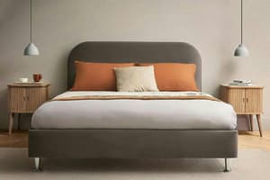 Silentnight | Fara Bed Frame with Chrome Leg | Double | 4ft6 | Charcoal