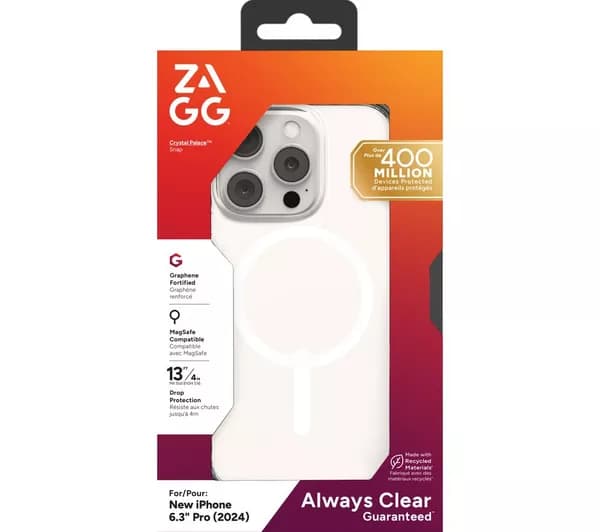 ZAGG Crystal Palace Snap iPhone 16 Pro Case - Clear