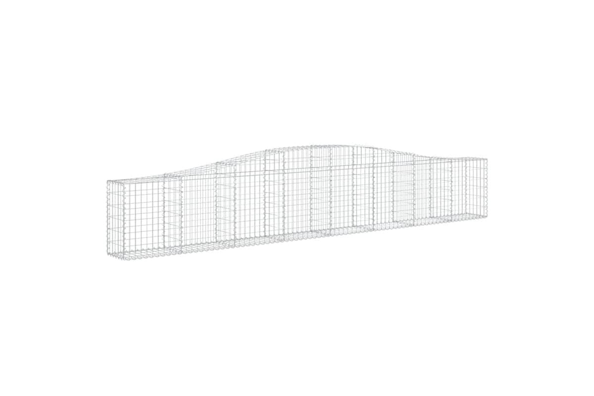 vidaXL 153403 Arched Gabion Basket 400x30x60/80cm Galvanised Iron