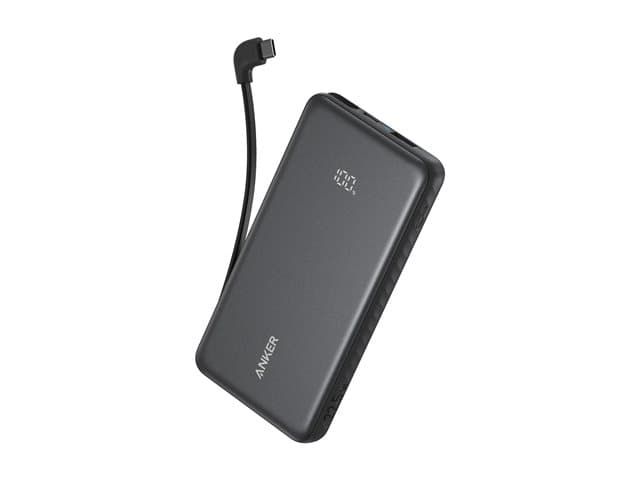 ANKER - Zolo A110D power bank - built-in USB-C cable, CCC certified - 2 x USB-C, USB - 22.5 Watt