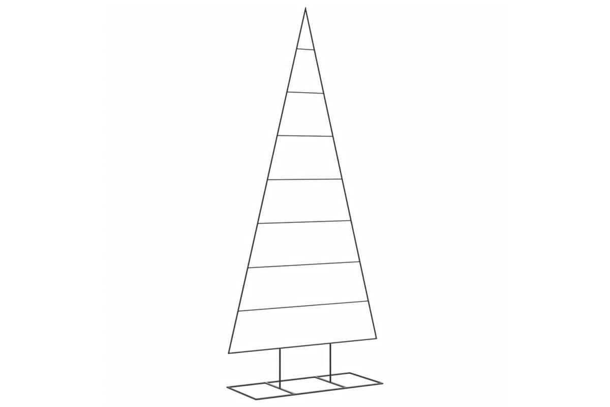 Vidaxl Metal Christmas Tree For Decoration Black 210 Cm