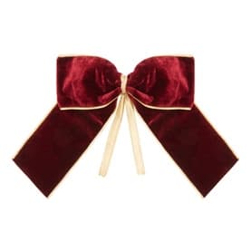 Burgundy Velvet Tree Bow 10in