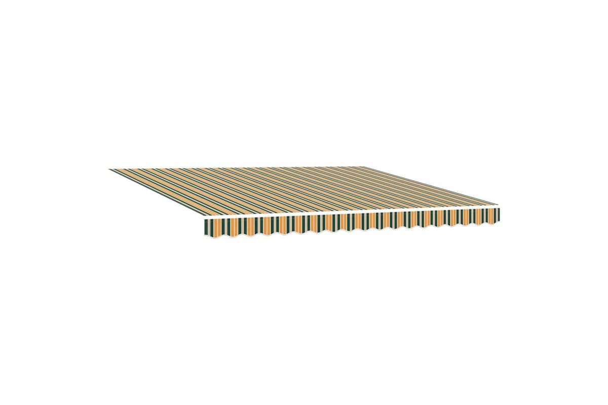 Vidaxl Retractable Awning Green And Yellow 400 X 300 Cm Fabric Metal
