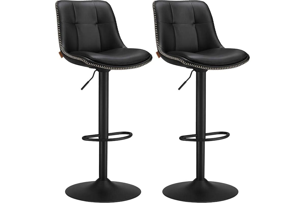 Vasagle Bar Stools Pu Leather Adjustable Height