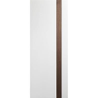 Internal White Painted Door with Dark Wood Inlay - Pre-Finished - 1981 x 686 x 35mm - Praiano - XL Joinery