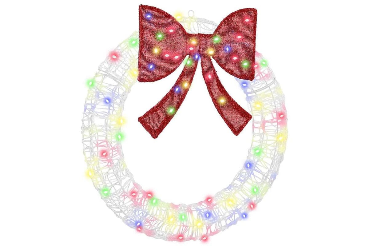 Wreath With 60 Leds Multicolour 76 X 85 X 76 Cm Acrylic