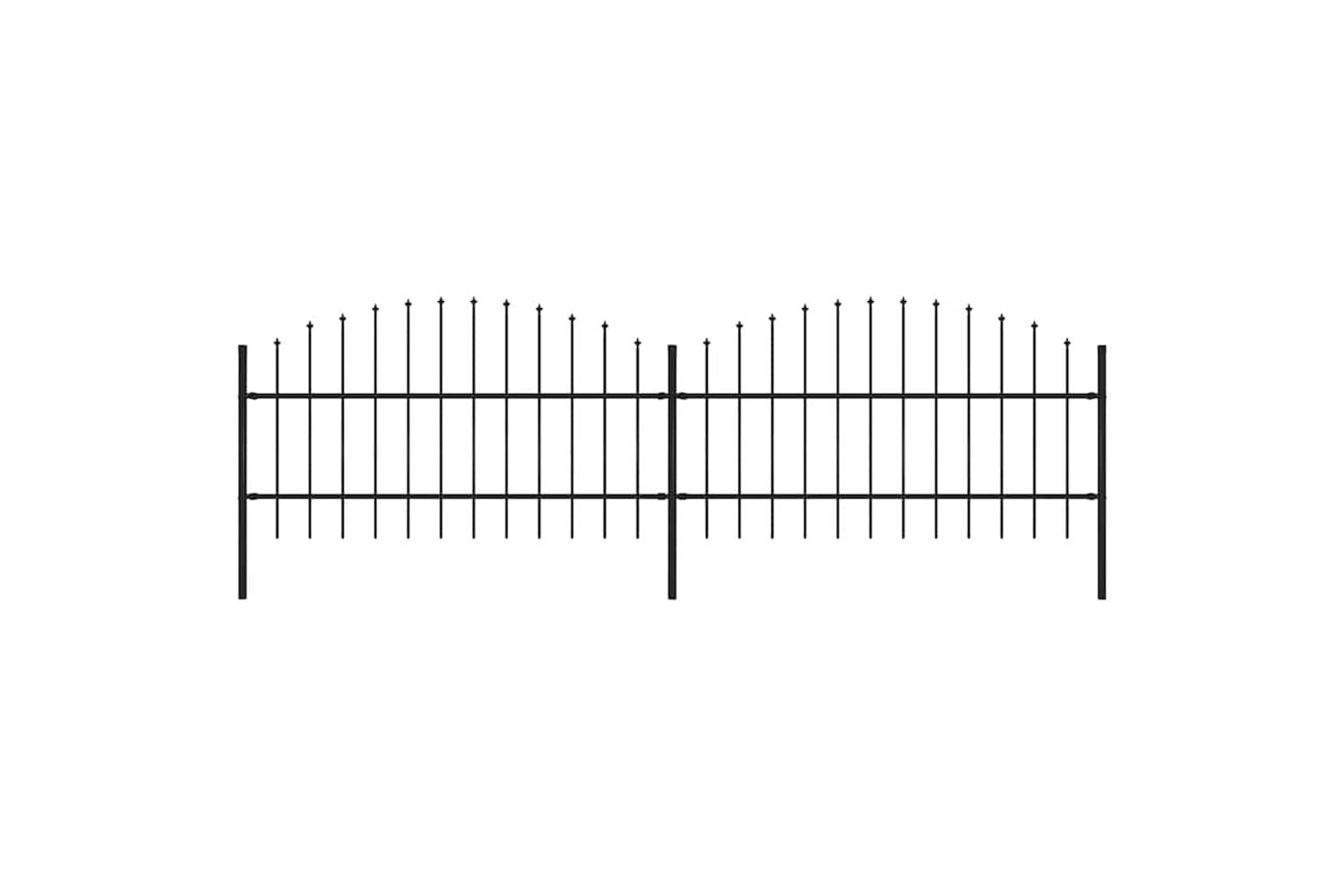 Vidaxl Garden Fence With Spear Top Steel
