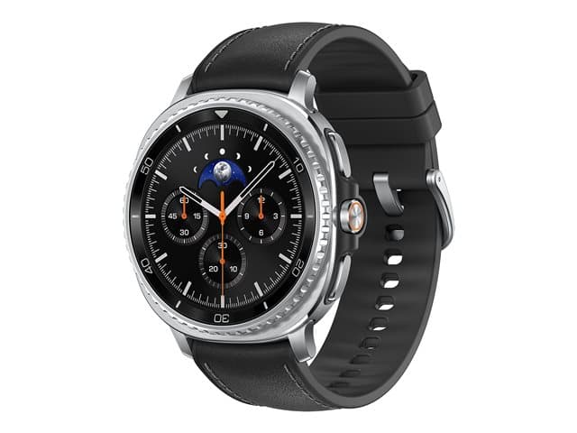 SAMSUNG - Galaxy Watch8 Classic - 46 mm - smart watch with hybrid band - hybrid eco-leather - band size: S/M/L - display 1.34" - 64 GB - NFC, Wi-Fi, Bluetooth, LTE - 4G - 63.5 g - black