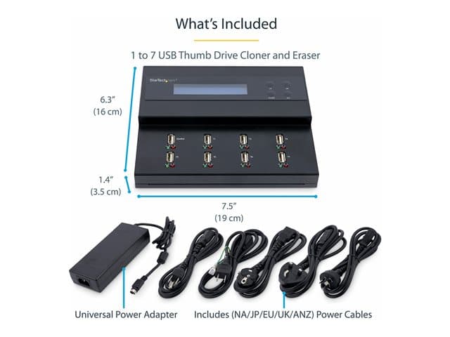 STARTECH.COM - StarTech USB Duplicator - 1:7 - USB Flash Drives - Flash Drive Duplicator (USBDUPE17) - USB drive duplicator - TAA Compliant